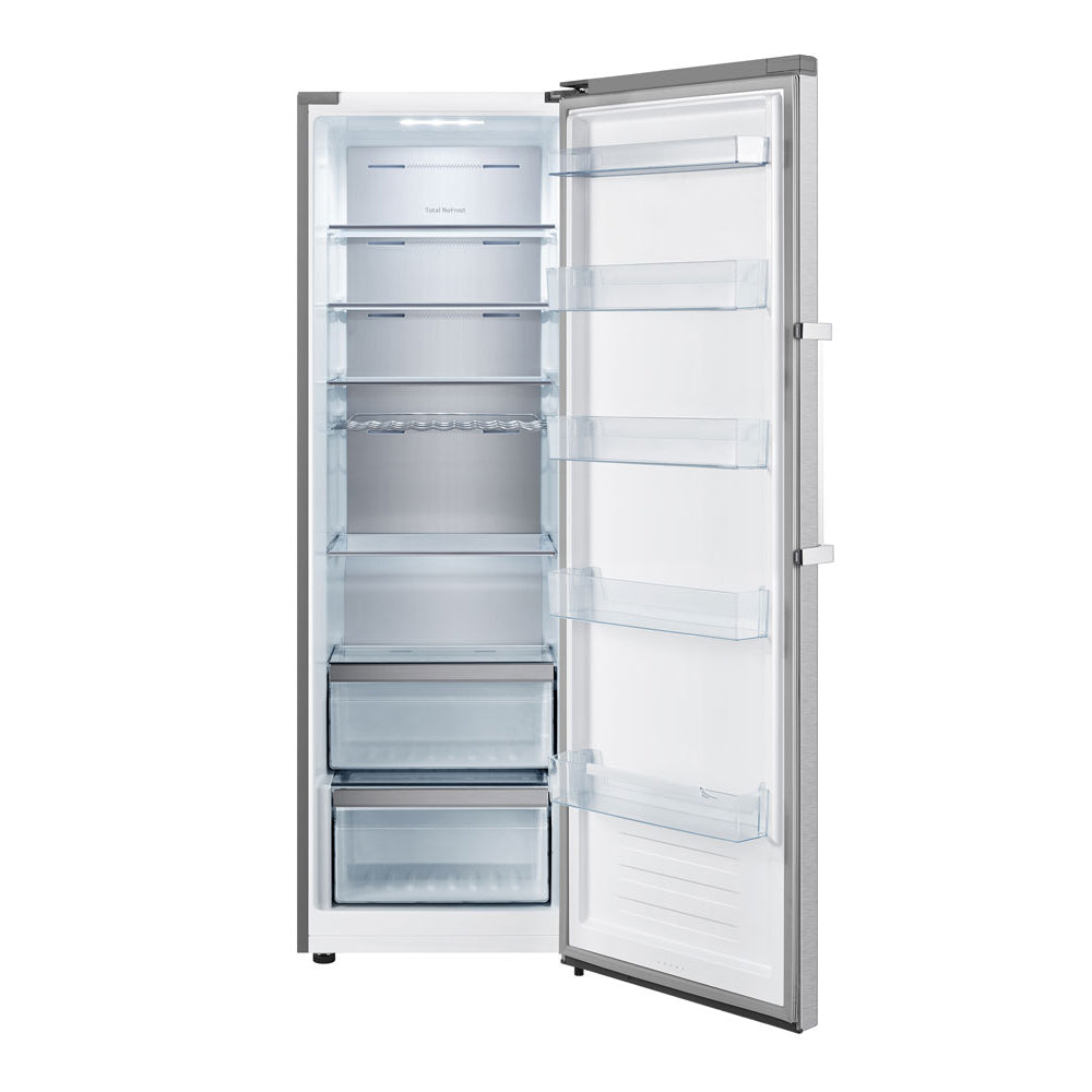 Teknix TH60TLX 370L Tall Single Door Larder Fridge in Brushed Steel - POHW0127