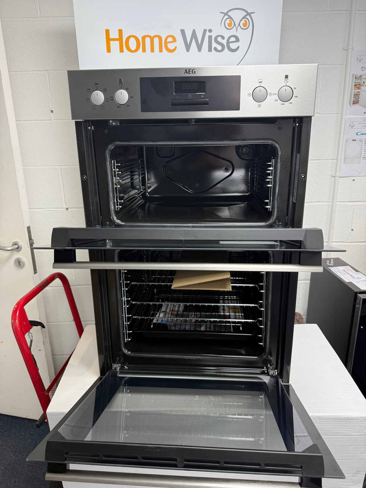 AEG 6000 DEB331010M (57) SurroundCook Clean Enamel Electric Double Built In Oven in Stainless Steel - A/A Rated - (BLEMISHED ) - HW182457