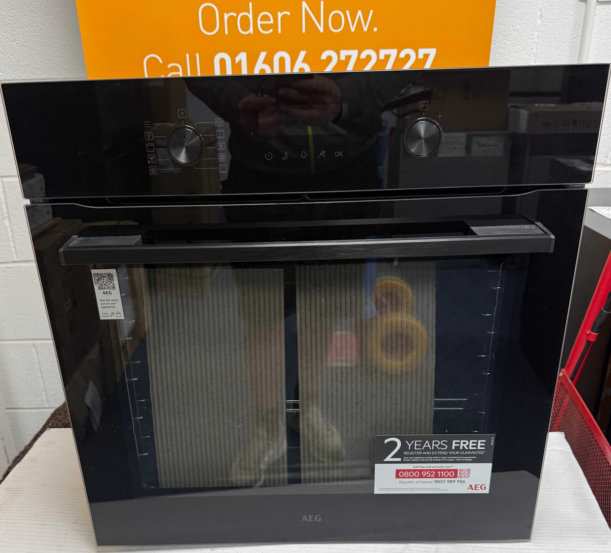 AEG OS6AB50AK (78) Sense Cook Built-in Electric Single Oven with Air Fry in Black - A+ Rated - (Ex Display) - HW182878