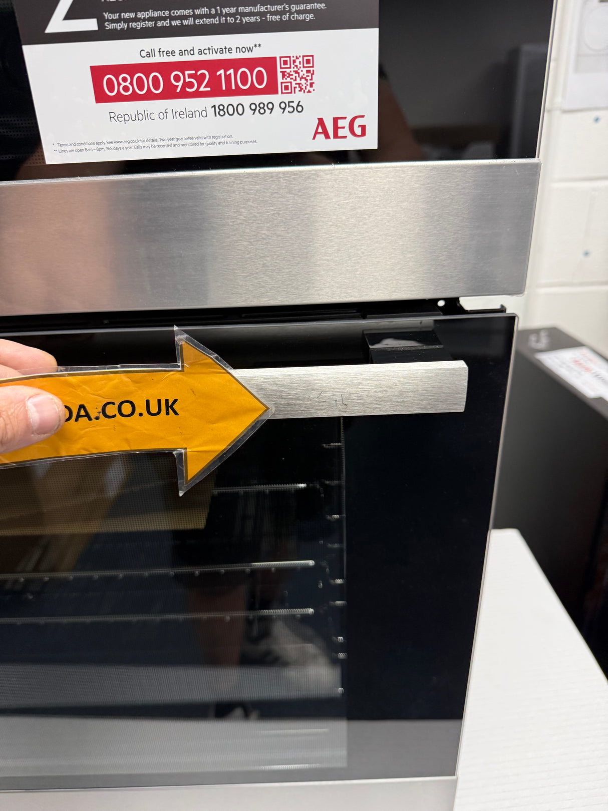 AEG 6000 DEB331010M (57) SurroundCook Clean Enamel Electric Double Built In Oven in Stainless Steel - A/A Rated - (BLEMISHED ) - HW182457