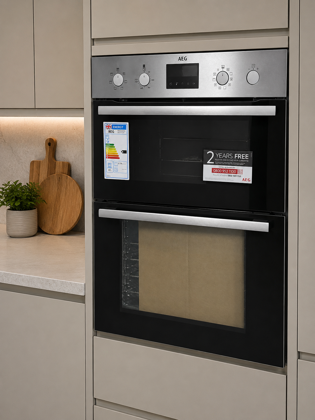 AEG 6000 Series DCB535060M (33) Double Built In Oven in Stainless Steel - A/A Rated - HW182533