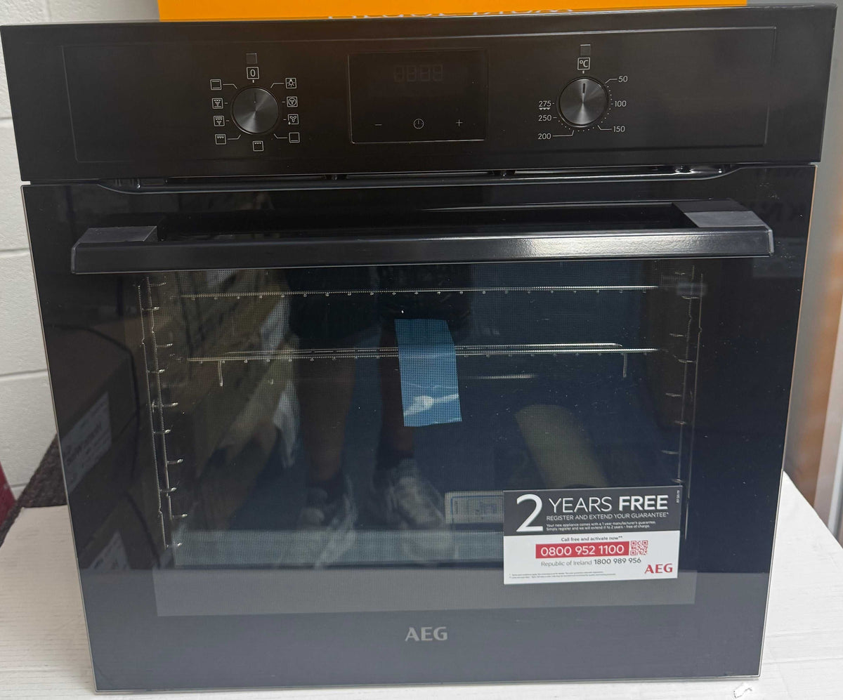 AEG BEX335011B (40) 3000 Series Surround Cook Built-in Electric Single Oven in Black - A Rated - (Ex Display) - HW182840