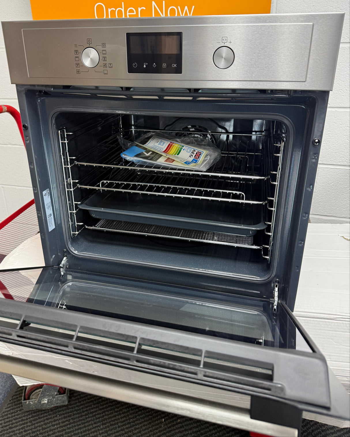 AEG BEX535A61M (32) 3000 Built-in Electric Single Oven with AirFry and Aqua Clean in Stainless Steel - A+ Rated - (Blemished) - HW182532