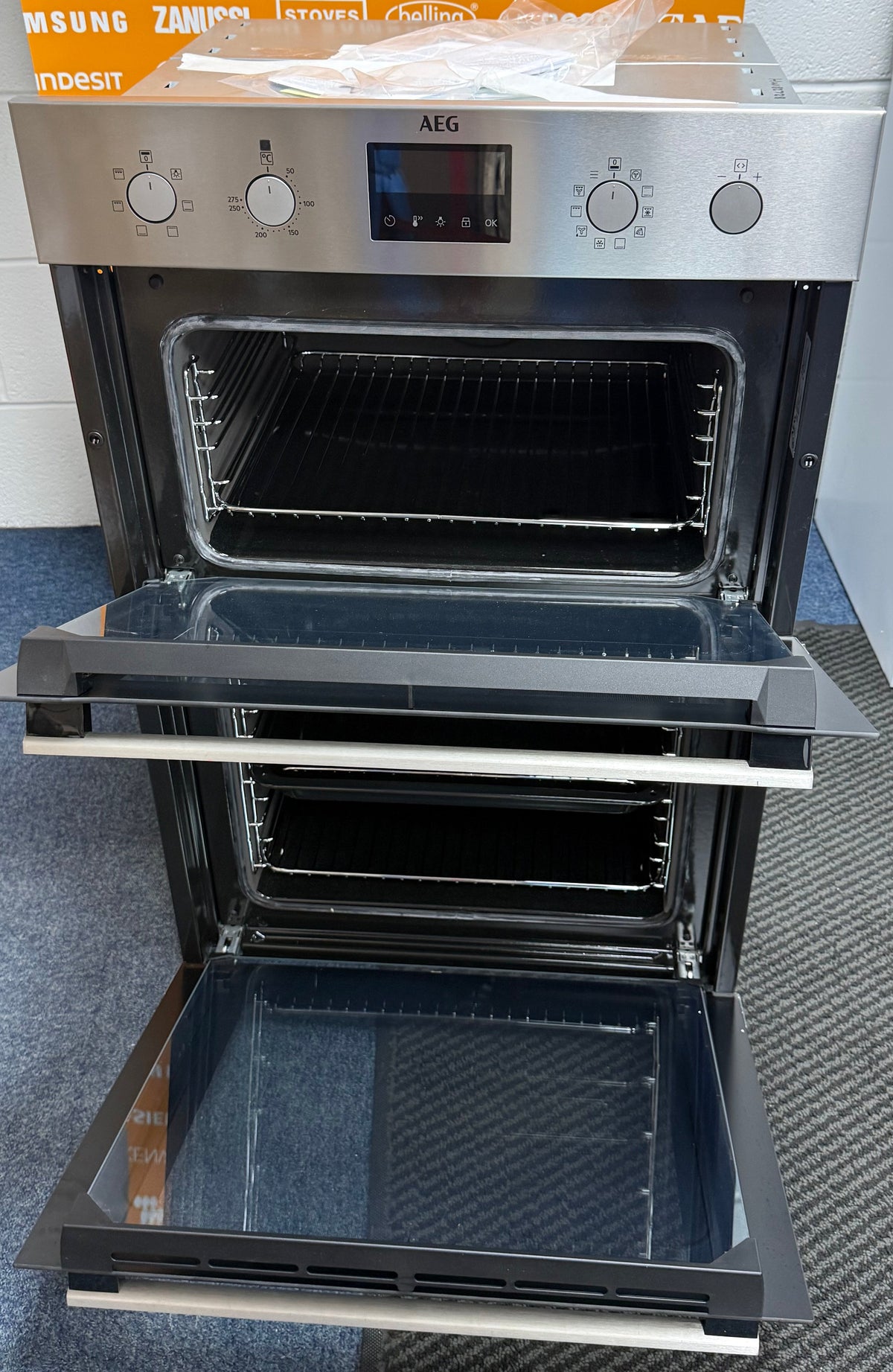 AEG 6000 Series DCB535060M (29) Double Built In Oven in Stainless Steel - A/A Rated - (Ex Display) - HW182729