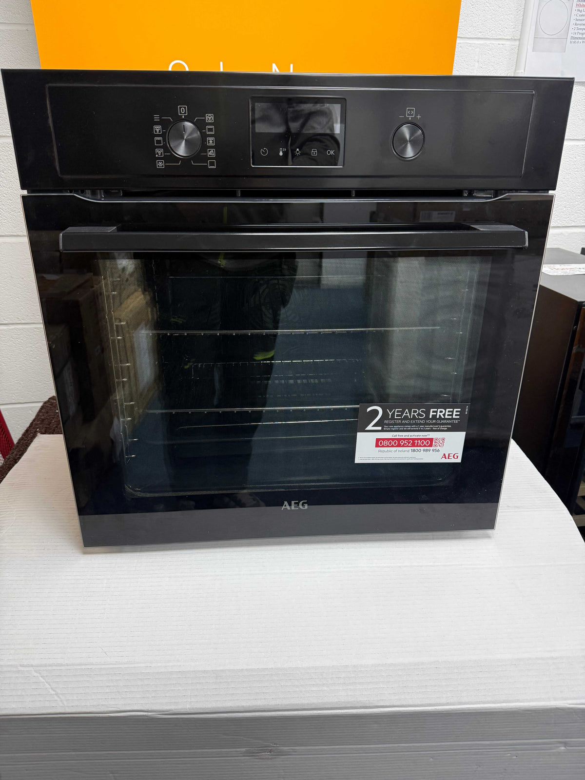 AEG BPX535061B (11) Built-In Electric Single Oven with Pyrolytic Self Cleaning in Black - A Rated - (Ex Display) - HW182811