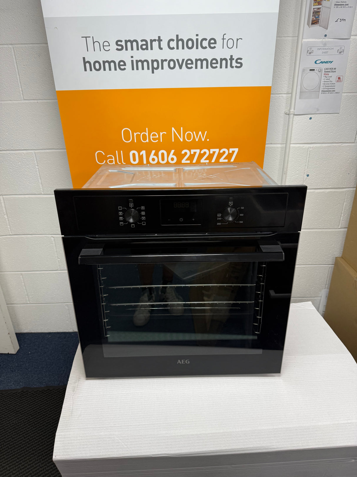 AEG BEX335011B (35) 3000 Series Surround Cook Built-in Electric Single Oven in Black - A Rated - (Ex Display) - HW182435