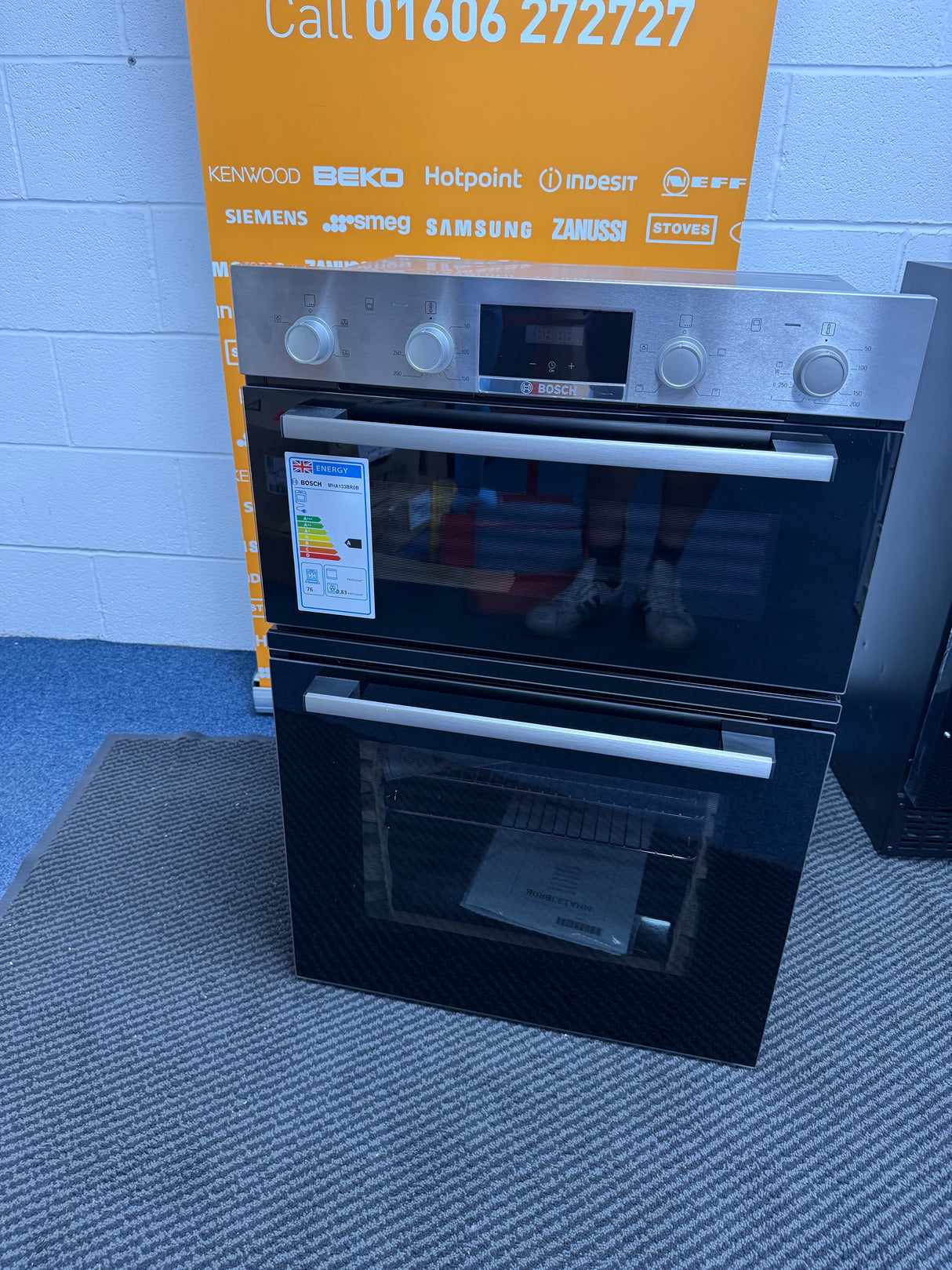 Bosch Series 2 MHA133BR0B (19) Built In Electric Double Oven in Stainless Steel - A Rated - (Ex Display) - HW182519