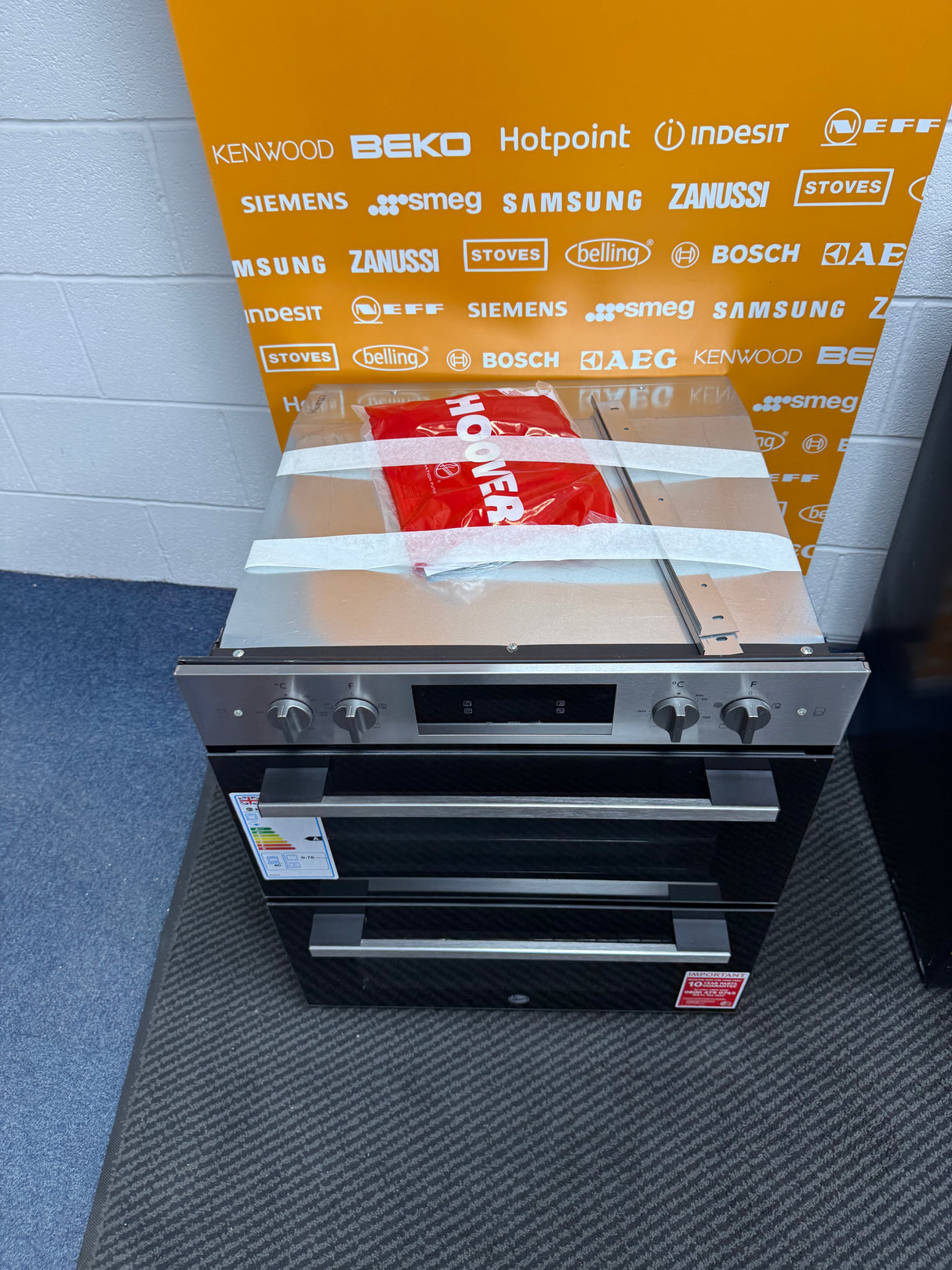 Hoover HO7DC3B308IN (51) Electric Built-under Double Oven in Stainless Steel & Black - A/A Rated -Ex display HW182351
