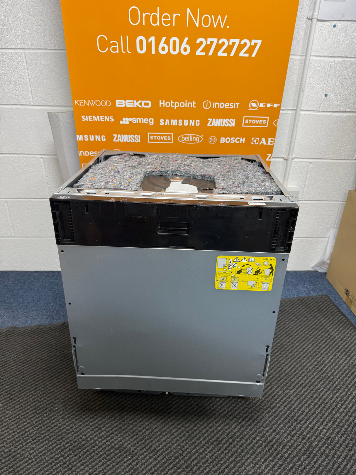 AEG FSB42607Z (04) Air Dry 3000 Fully Integrated Built In Dishwasher - Black Control Panel with Sliding Door Fixing Kit - (Ex Display) - HW182483