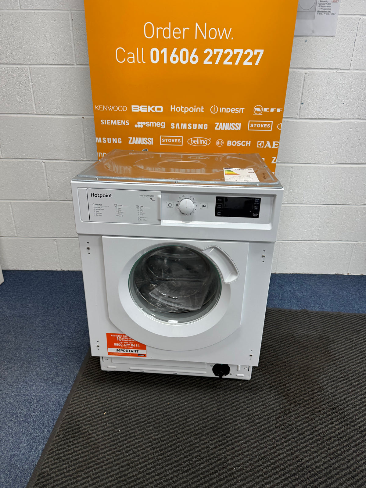 Hotpoint BI WMHG 71483 UK N (94) 7KG 1400RPM Integrated Washing Machine ex display - HW182694