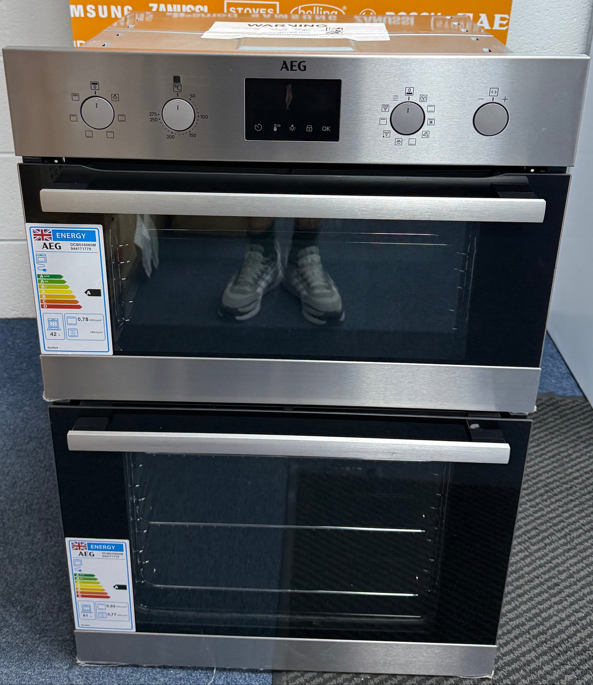 AEG 6000 Series DCB535060M (29) Double Built In Oven in Stainless Steel - A/A Rated - (Ex Display) - HW182729