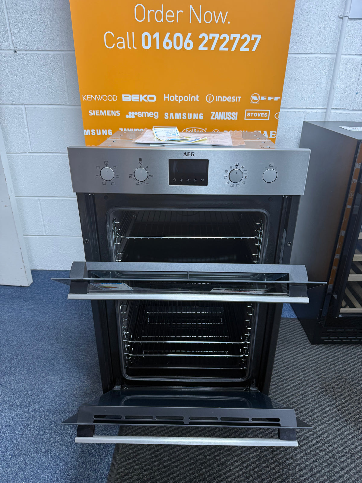 AEG 6000 Series DCB535060M (58) Double Built In Oven in Stainless Steel - A/A Rated - (Ex Display blemished ) - HW182558