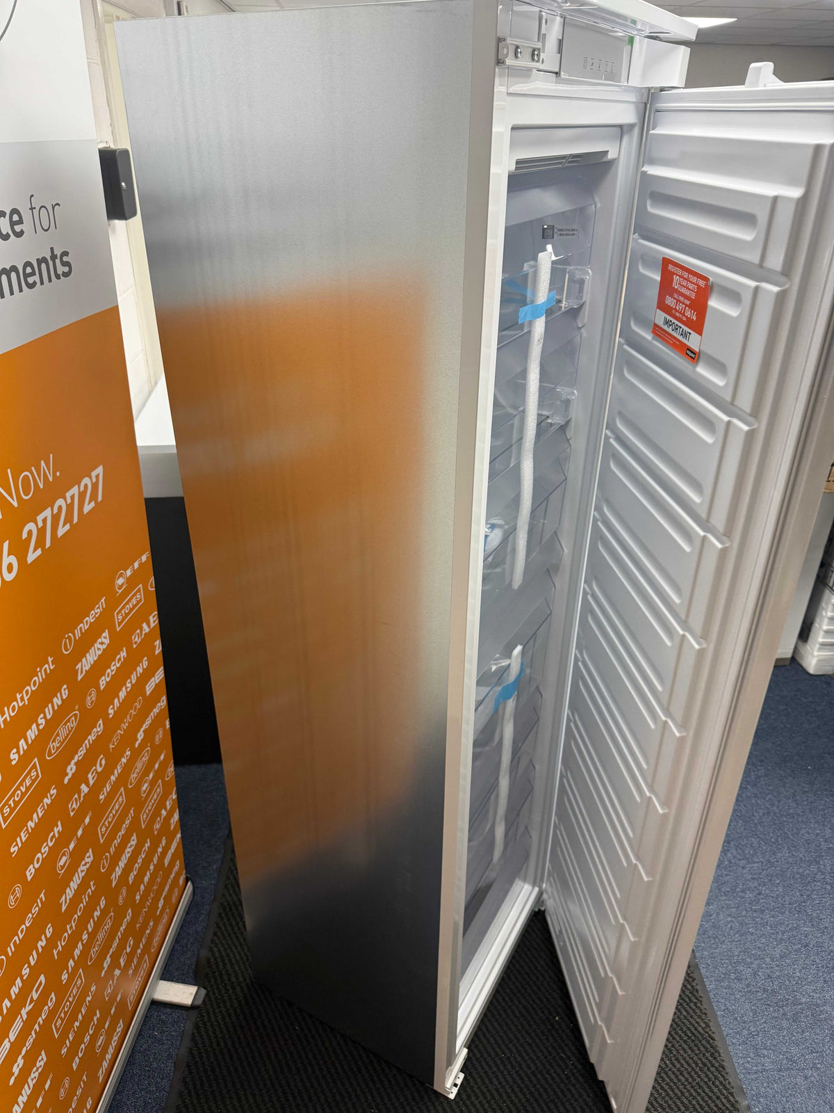 Hotpoint HTSD18F013H1 (37) 209 Litre Tall Built-In Freezer with No Frost - E Rated - HW182837