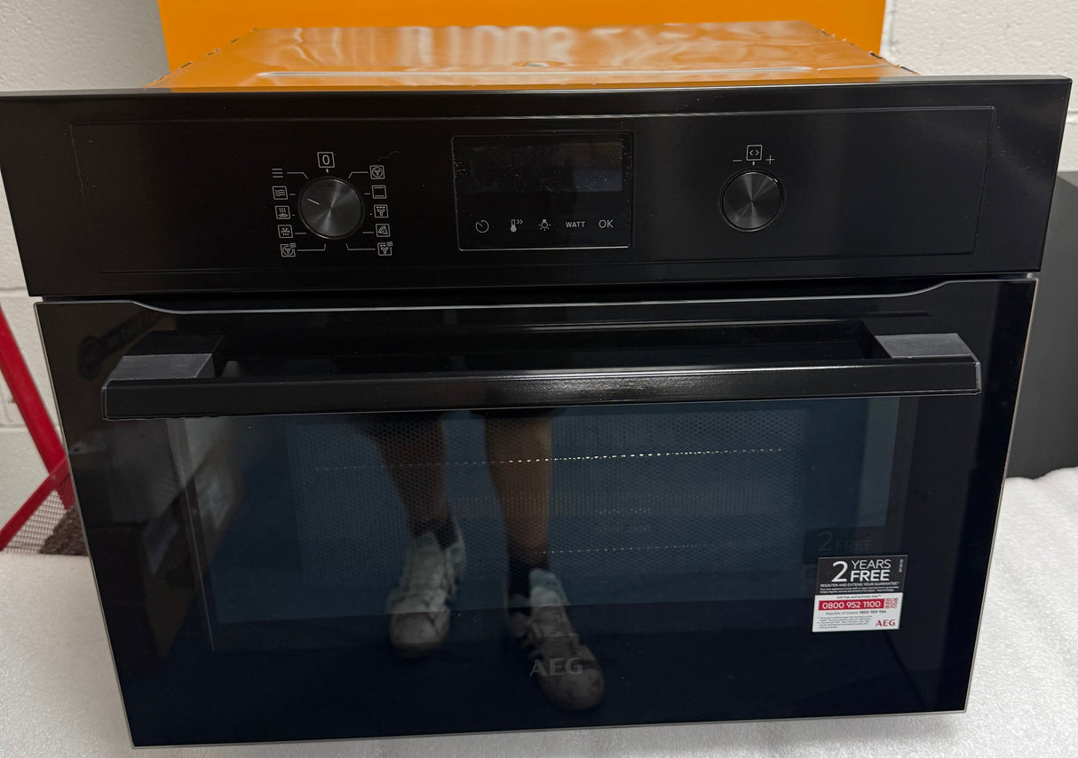 AEG KMX365060B (12) Built-In Combination Microwave Oven in Black - (Ex Display) - HW182612