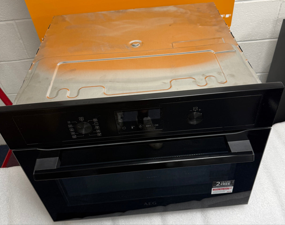 AEG KMX365060B (12) Built-In Combination Microwave Oven in Black - (Ex Display) - HW182612