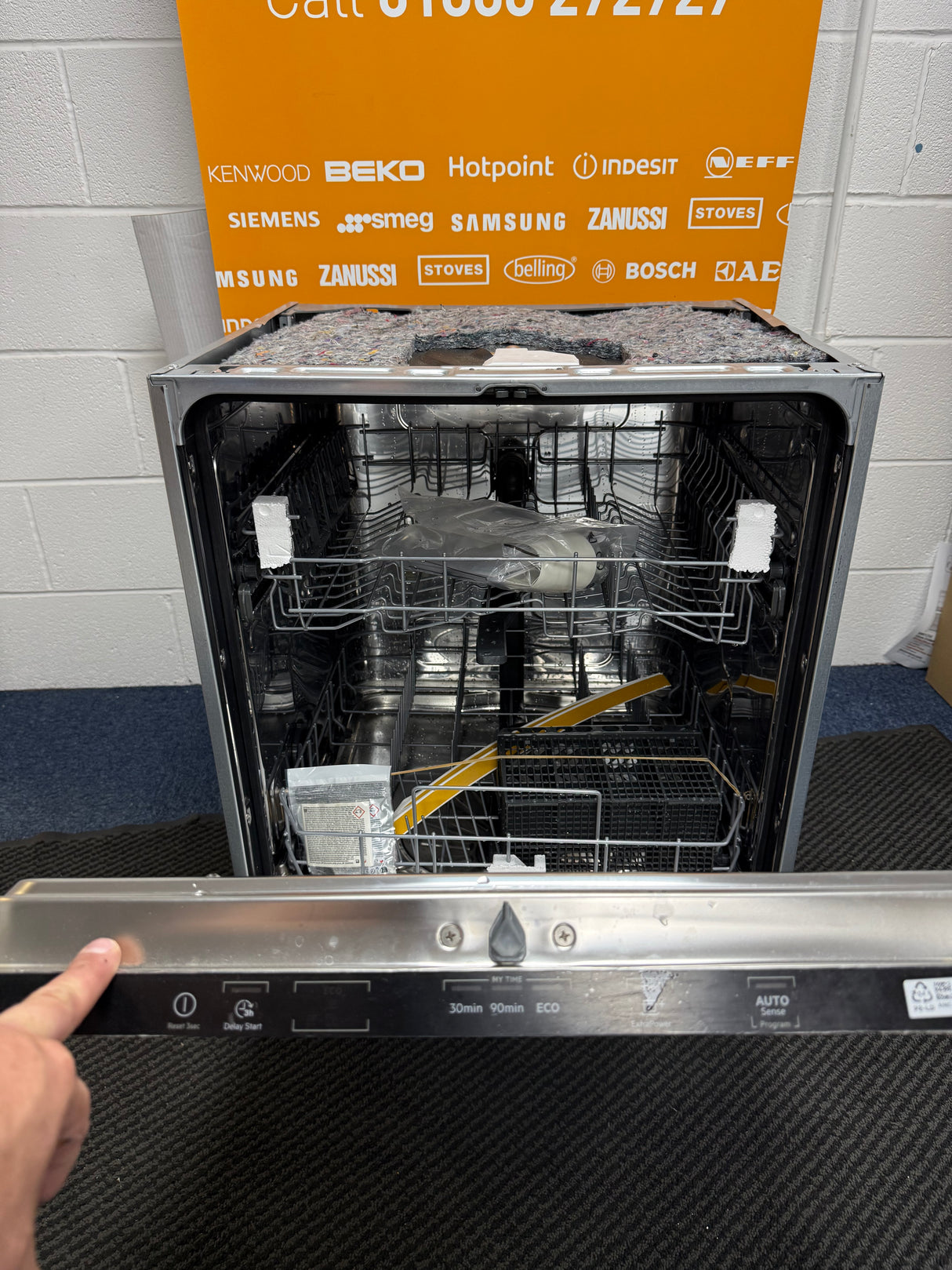 AEG FSB42607Z (04) Air Dry 3000 Fully Integrated Built In Dishwasher - Black Control Panel with Sliding Door Fixing Kit - (Ex Display) - HW182483