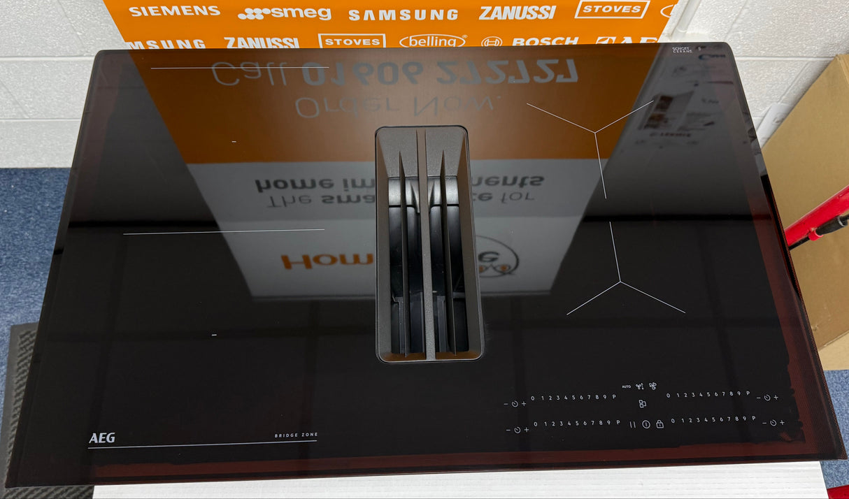AEG Series 6000 TH84CB03FB (01) 81cm Induction Hob with Venting Extraction in Black - A+ Rated - (Blemished ) - HW182207-01