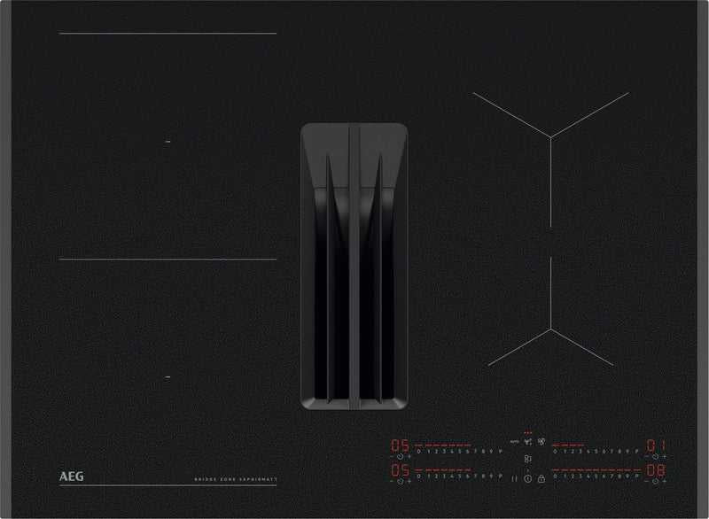 AEG Venting induction hob SaphirMatt® TCH74B01FZ (13) 71cm 4 Zone Induction Hob with Venting Extraction in Matt Black - A+ Rated - (Tatty Box) - HW182713 - MANAGERS SPECIAL NOW £1327.20