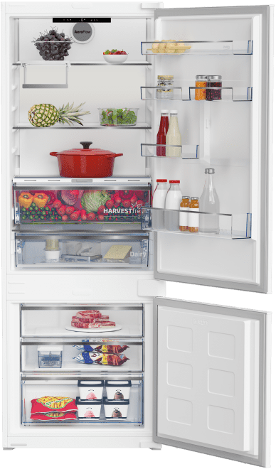 Beko BCNA47593V (76) XXL Oversized 70/30 Integrated Fridge Freezer 1940H x 690W x 555D with HarvestFresh™ - (Tatty Box) - HW182876