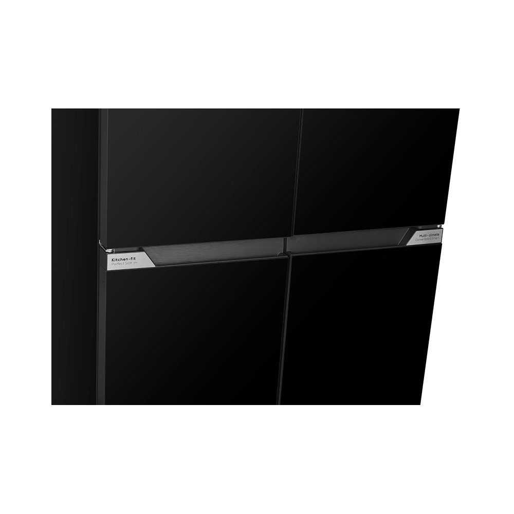 Teknix TMD19091SIBI 505 Litres Multi Door American Fridge Freezer in Dark Inox - E Rated Stock photo sleek door design