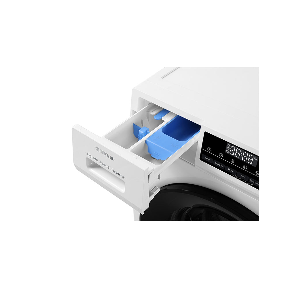 Teknix TK3W814XW 8KG 1400 Spin Washing Machine in White - A Rated - 3 Year Warranty
