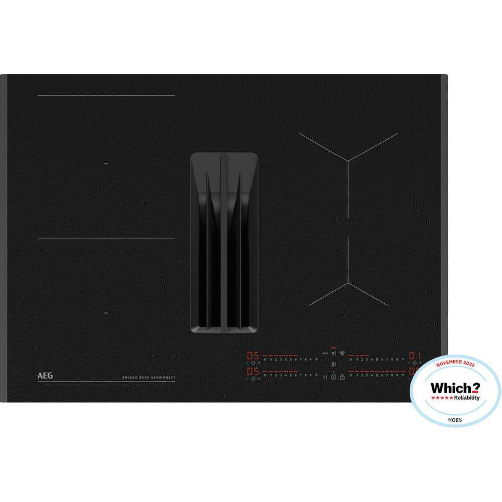 AEG Venting induction hob SaphirMatt® TCH74B01FZ (13) 71cm 4 Zone Induction Hob with Venting Extraction in Matt Black - A+ Rated - (Tatty Box) - HW182713 - MANAGERS SPECIAL NOW £1327.20