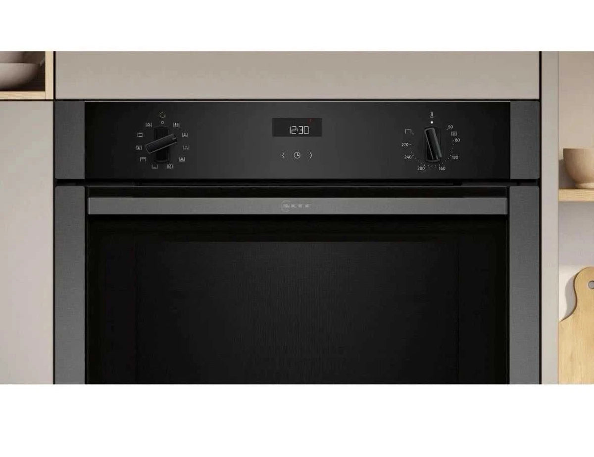 Neff B3ACE4AG3B (95) Slide & Hide® Electric Single Oven in Graphite Grey - A+ Rated - (Ex Display) - HW182795