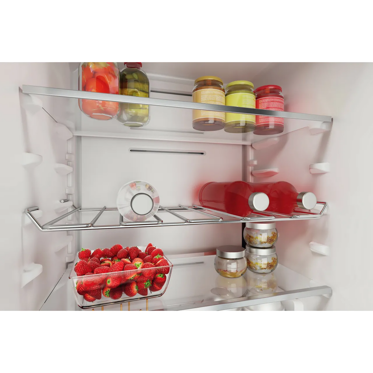 Hotpoint HTC20 T322 UK (77) 194cm Extra Tall 280L 70/30 Integrated No Frost Fridge Freezer - Sliding Door Hinge - E Rated - (Ex Display) - HW181977