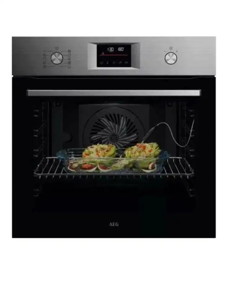 AEG Series 6000 OS6AB50AM (18) Sense Cook Aqua Clean Built-in Single Oven in Stainless Steel - A+ Rated - (Ex Display) - HW182718