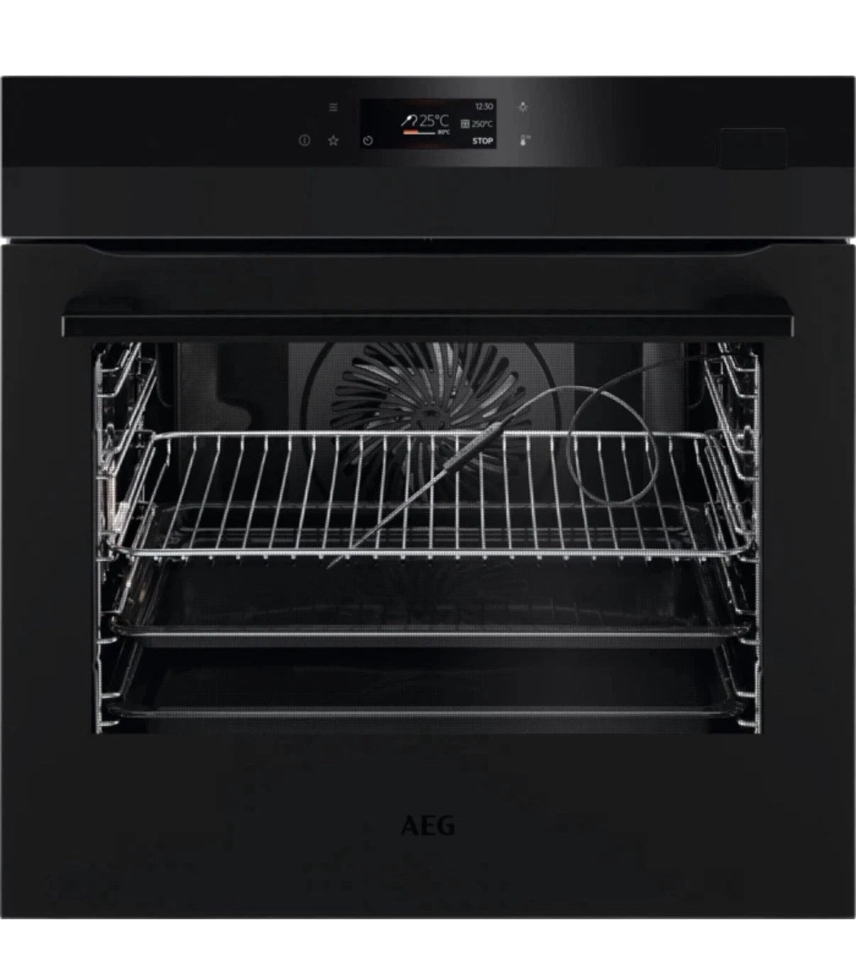 AEG BSK778380T 7000 SteamCrisp Pyrolytic Self Cleaning Built-In Single Oven in Matt Black - A++ Rated - HW181834