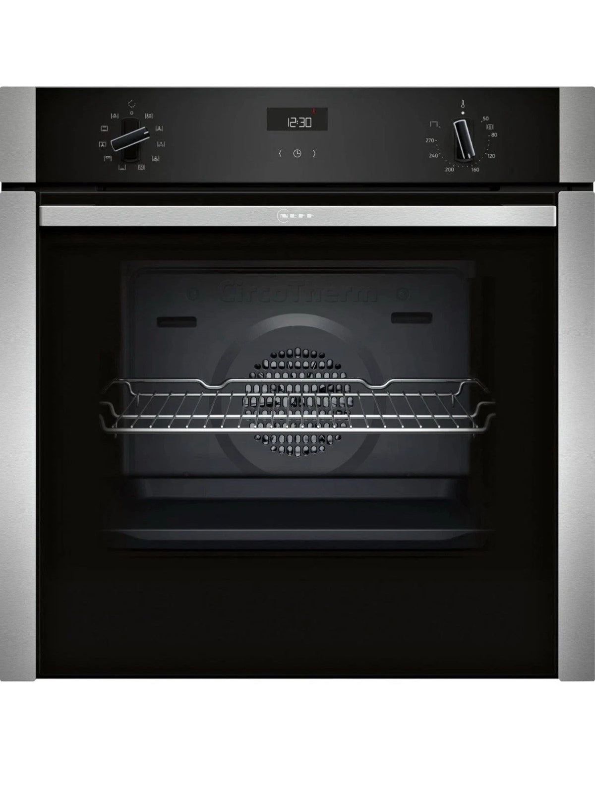 Neff N50 B3ACE4AN3B (40) Built in Slide & Hide Electric Single Oven in Stainless Steel - (New Boxed) - HW182740