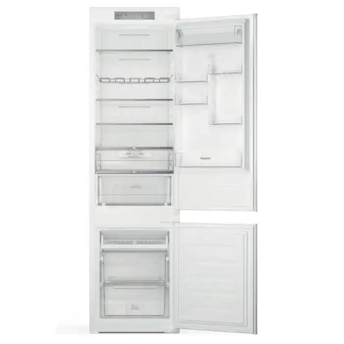 Hotpoint HTC20 T322 UK (63) 194cm Extra Tall 280L 70/30 Integrated No Frost Fridge Freezer - Sliding Door Hinge - E Rated - (Ex Display) - HW182863