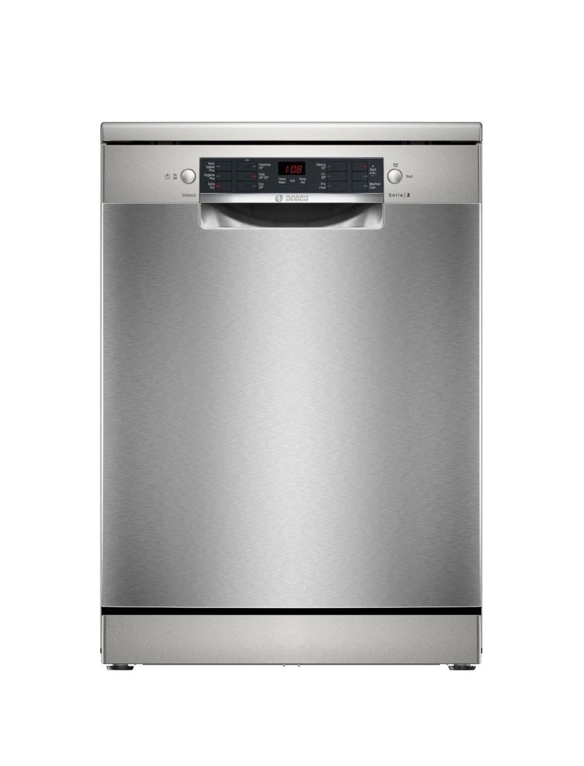 Bosch Series 2 SMS26AI08G (88) 60cm Freestanding Dishwasher with ActiveWater in Brushed Steel - (New Boxed) - HW182388