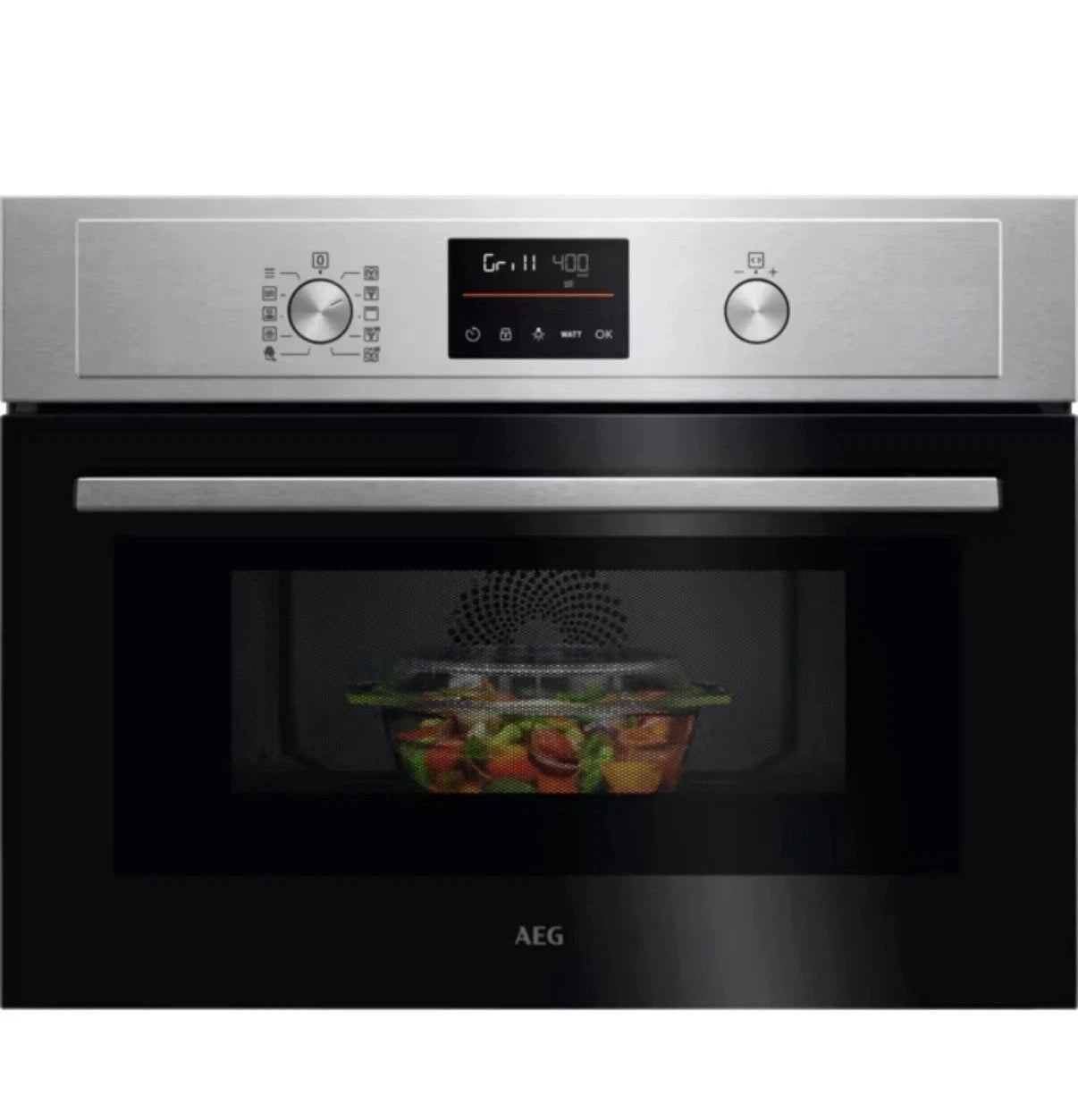 AEG 5000 KOX36506GM CombiAir Built-in Microwave Oven and Grill in Stainless Steel - (Tatty Box) - HW182583