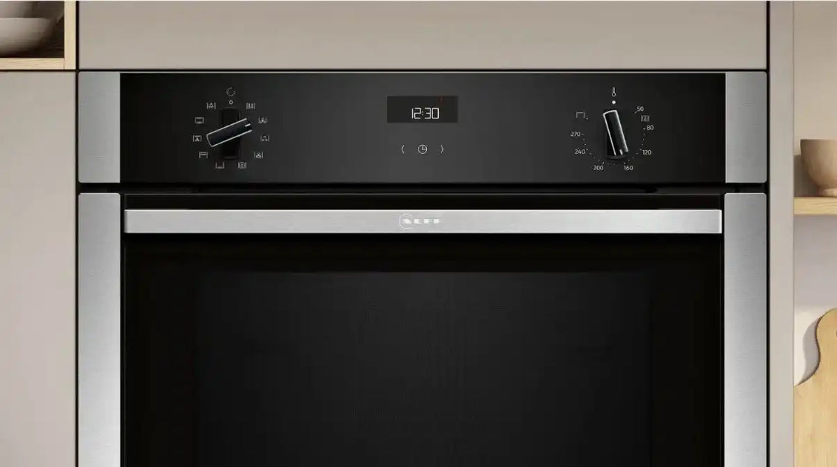 Neff N50 B3ACE4AN3B (65) Built in Slide & Hide Electric Single Oven in Stainless Steel - (Ex Display) - HW182865