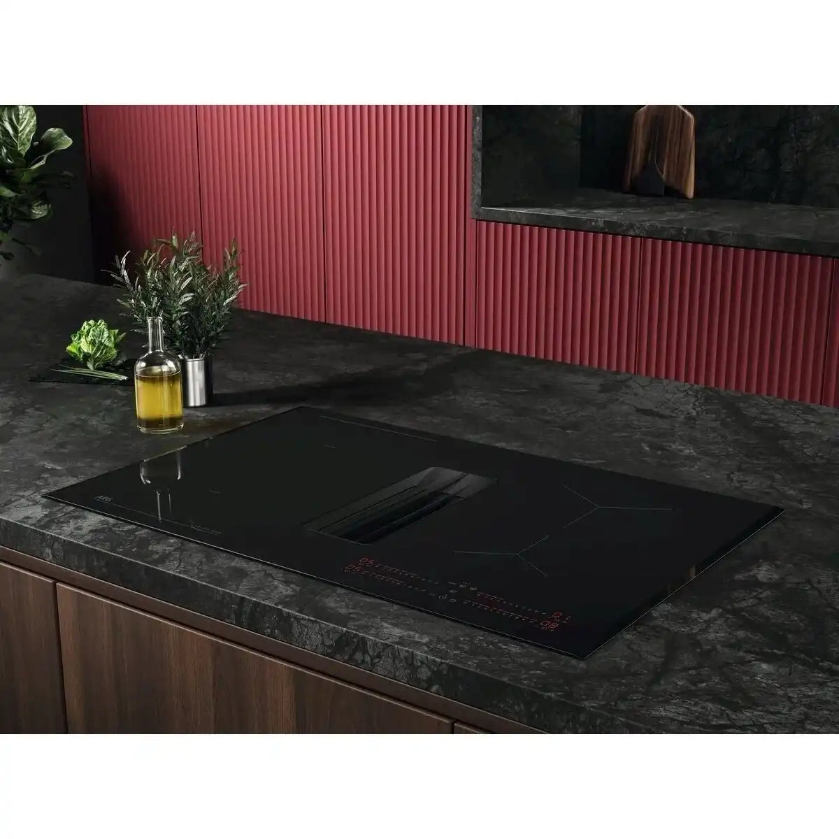 AEG Series 6000 TH84CB03FB (60) 81cm Induction Hob with Venting Extraction in Black - A+ Rated - (Slightly Blemished) - HW182860 - MANAGERS SPECIAL Was £1599.00 Now £1199.00