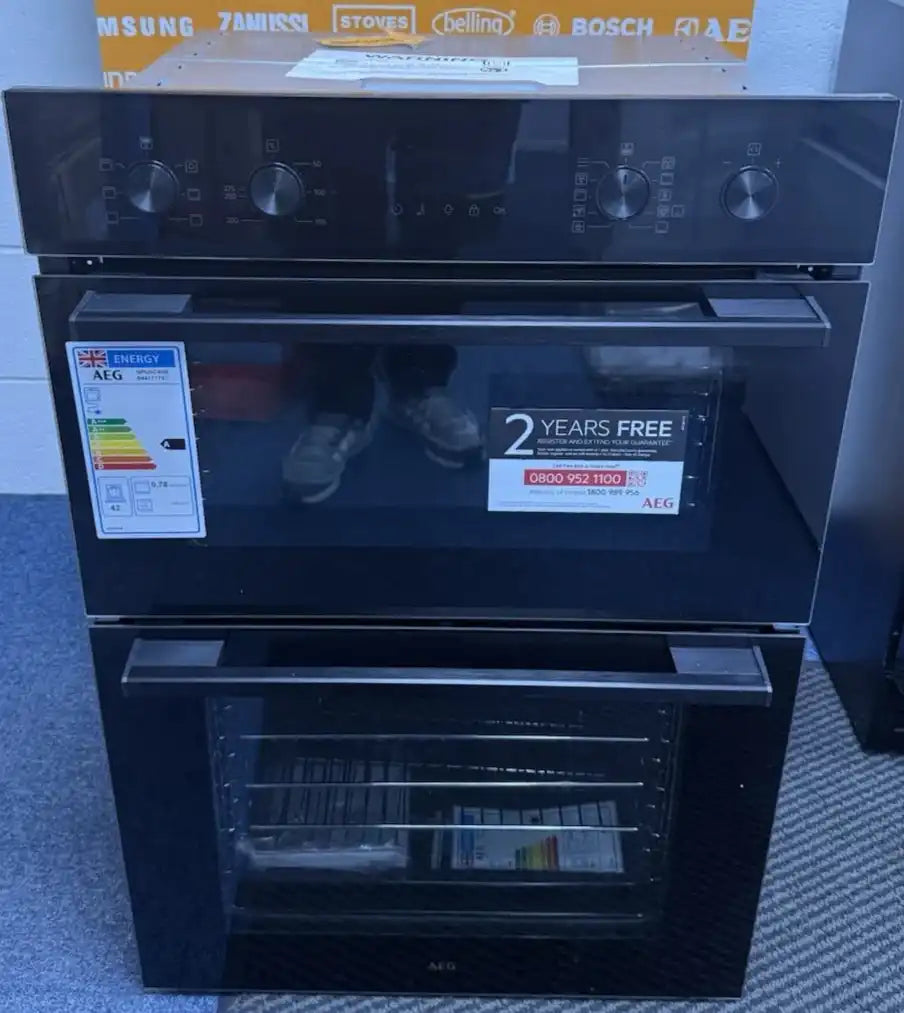 AEG NPU5C40B (07) SurroundCook Double Built-in Oven with Air Fry Function in Black - (Ex Display) - HW182807