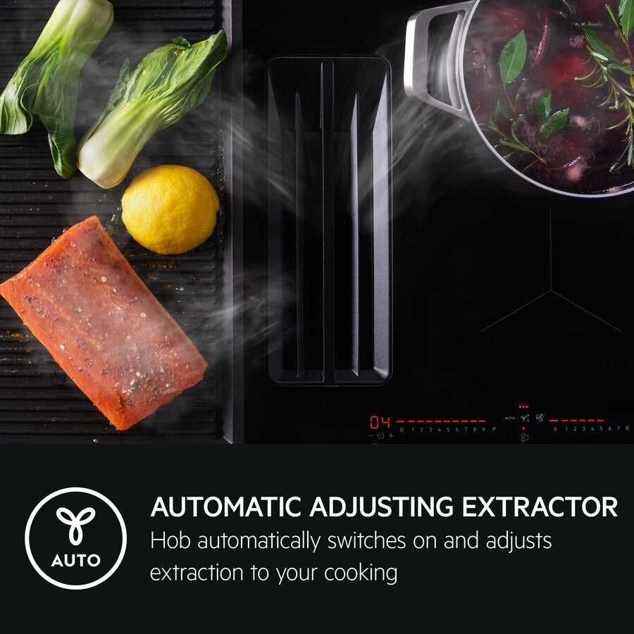AEG Venting induction hob SaphirMatt® TCH74B01FZ (13) 71cm 4 Zone Induction Hob with Venting Extraction in Matt Black - A+ Rated - (Tatty Box) - HW182713 - MANAGERS SPECIAL NOW £1327.20