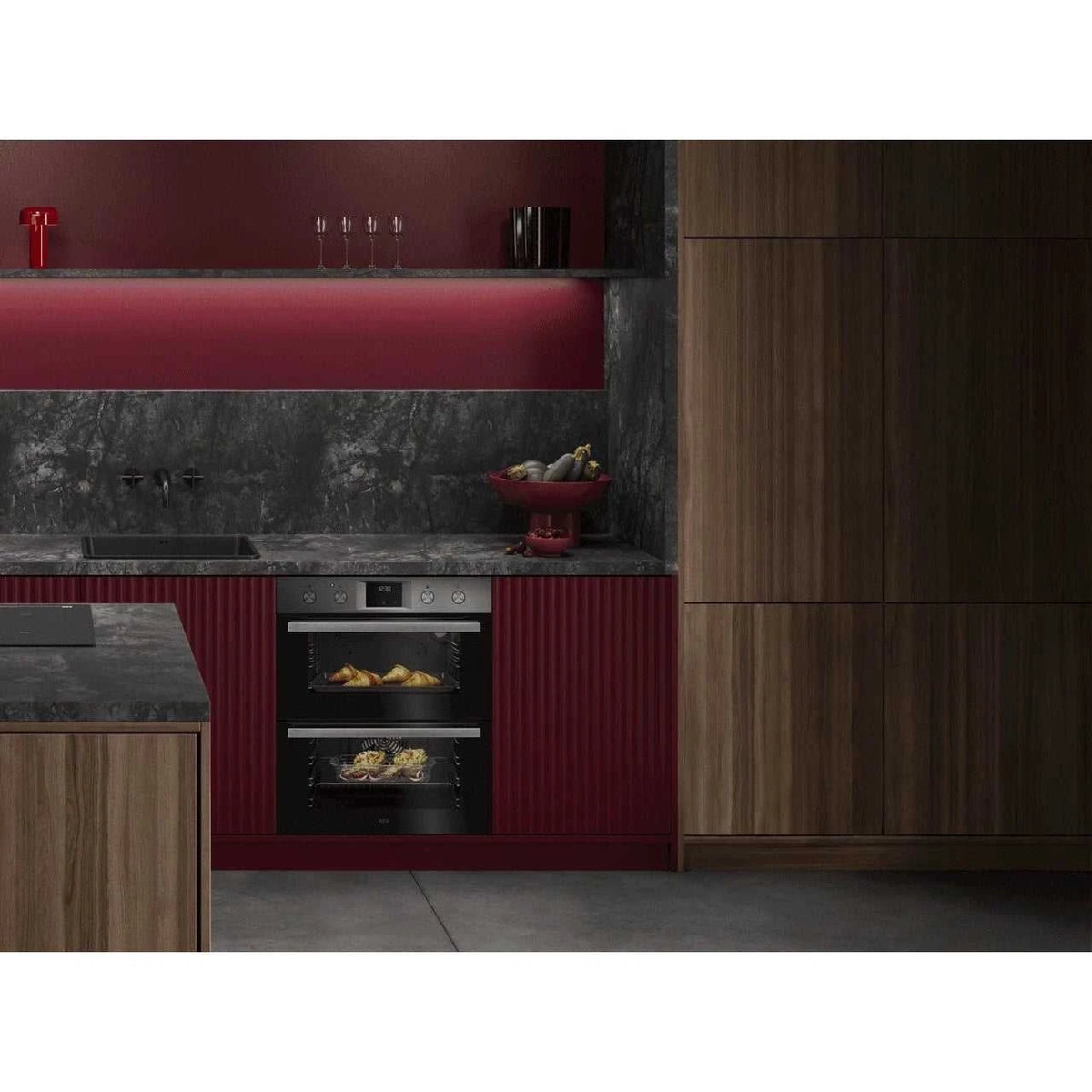 AEG 600 OU5NU20M (15) SurroundCook Clean Enamel Built-under Double Oven in Stainless Steel - A/A Rated - (EX DISPLAY) - HW182715