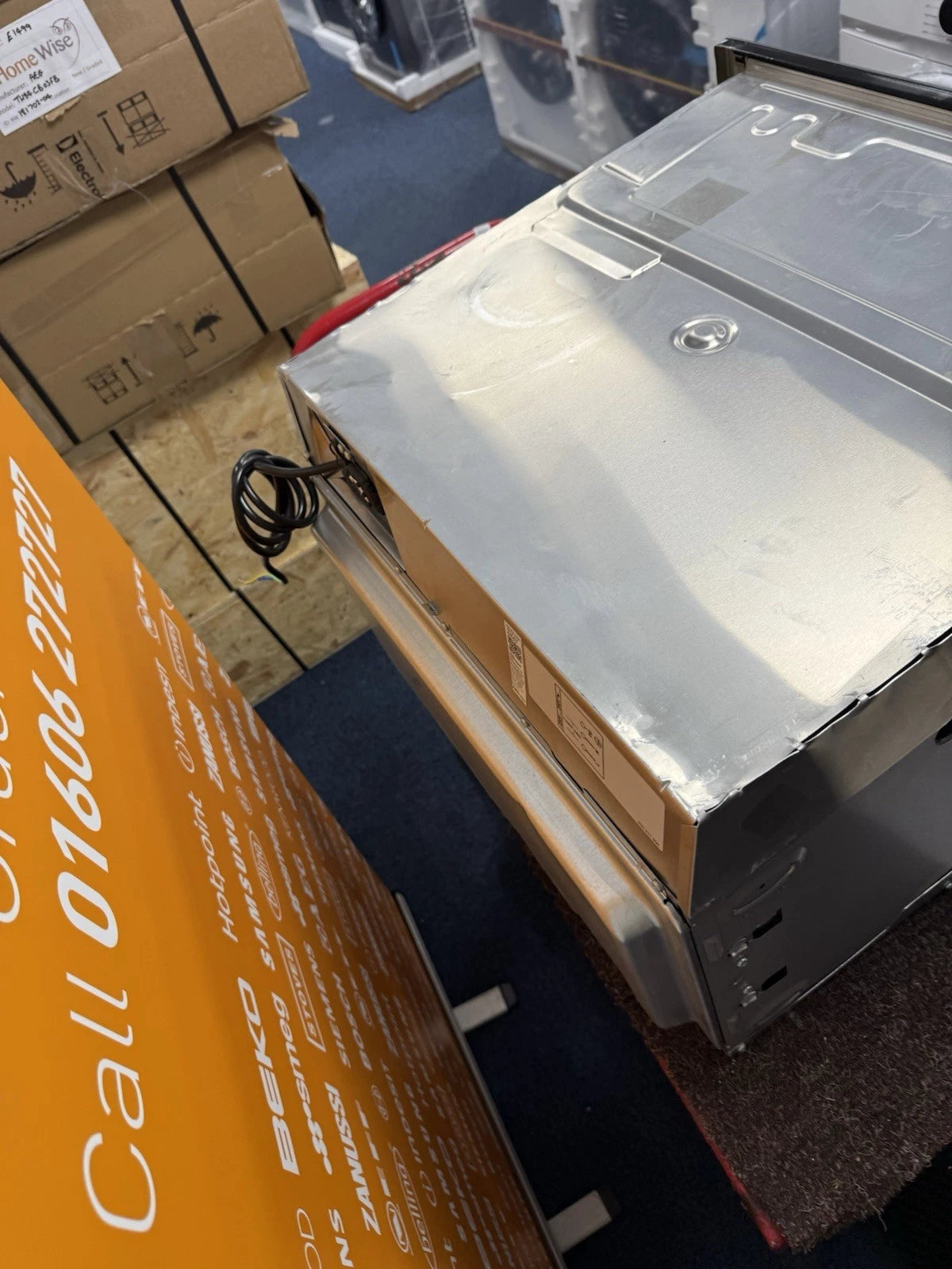 AEG KMK768080T 7000 Series CombiQuick Built In Microwave Oven with Enamel Cleaning in Matt Black - (Blemished) - HW181748