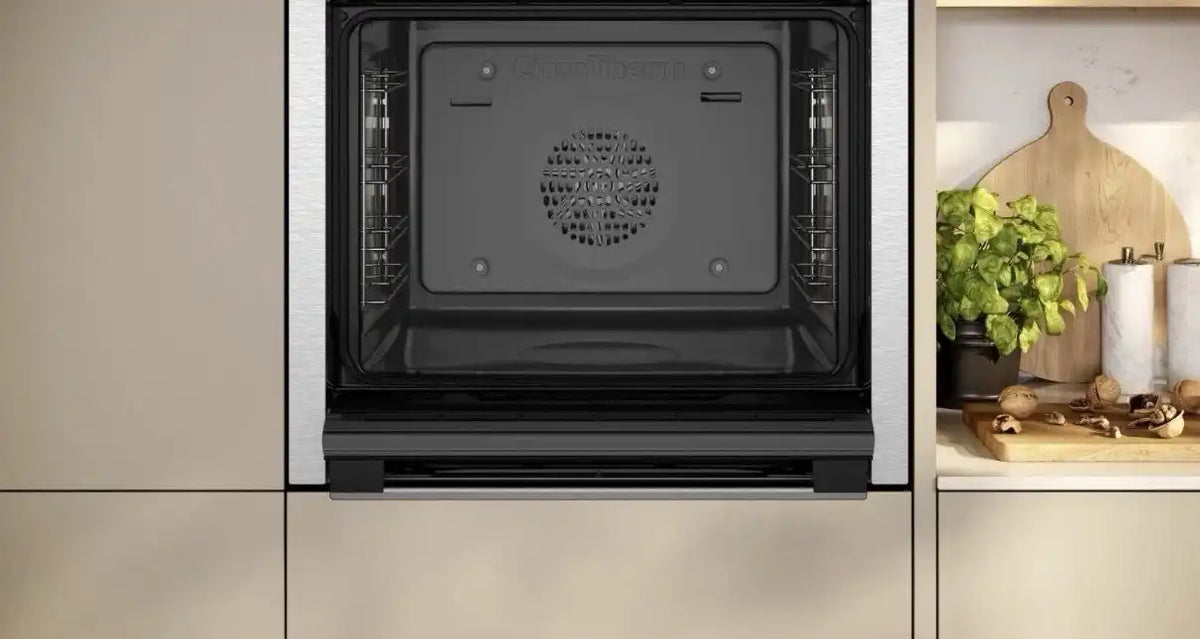 Neff N50 B3ACE4AN3B (65) Built in Slide & Hide Electric Single Oven in Stainless Steel - (Ex Display) - HW182865