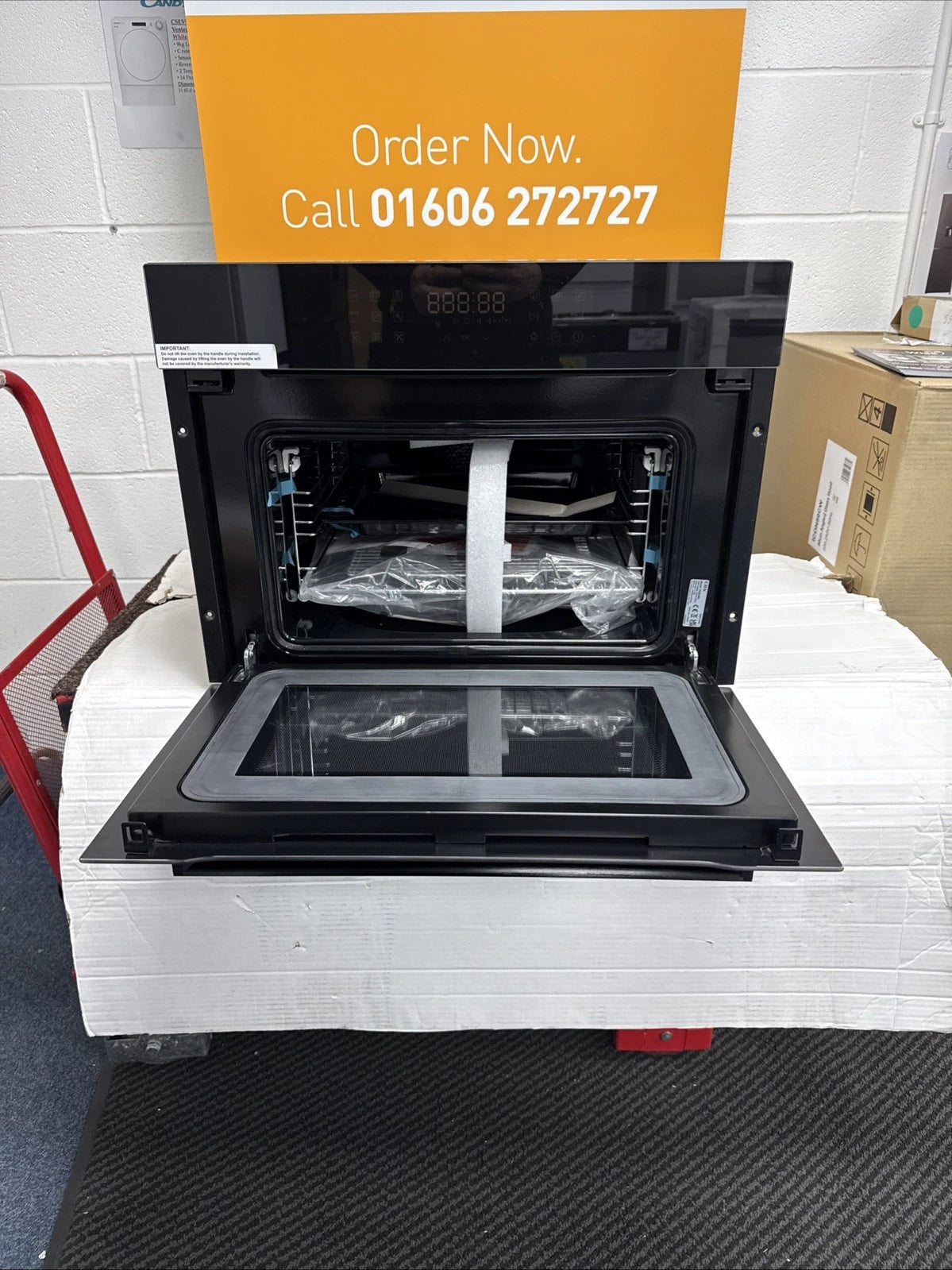 CDA VK903BL Built-in Compact Combination Microwave Oven & Fan Oven with Grill in Black - (Ex Display) - HW181982