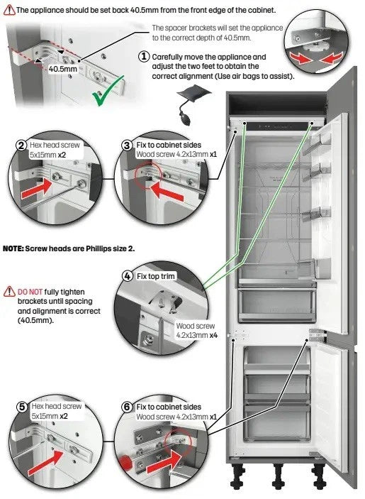 Lamona 70/30 Integrated Fridge Freezer LAM6380 - Extra Tall and Oversized - HW181778