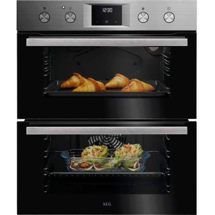 AEG 600 OU5NU20M (15) SurroundCook Clean Enamel Built-under Double Oven in Stainless Steel - A/A Rated - (EX DISPLAY) - HW182715