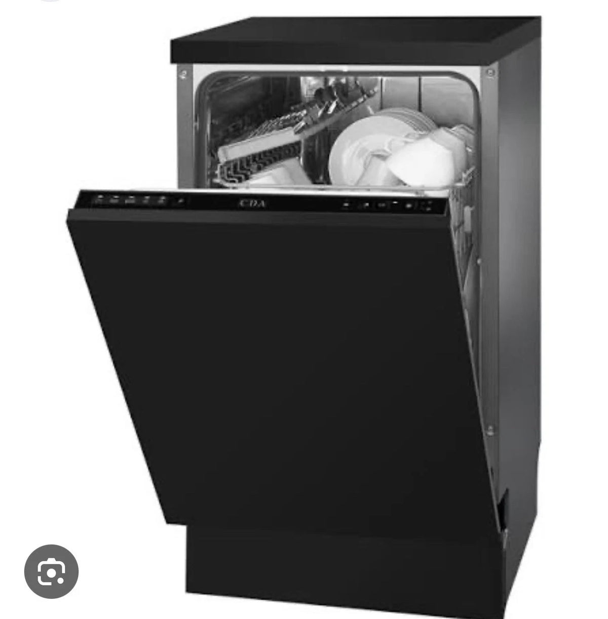 CDA SCD4509 (95) 45cm Slimline Fully Integrated Dishwasher with 9 Place Settings in Black - (New Stock) - HW182695