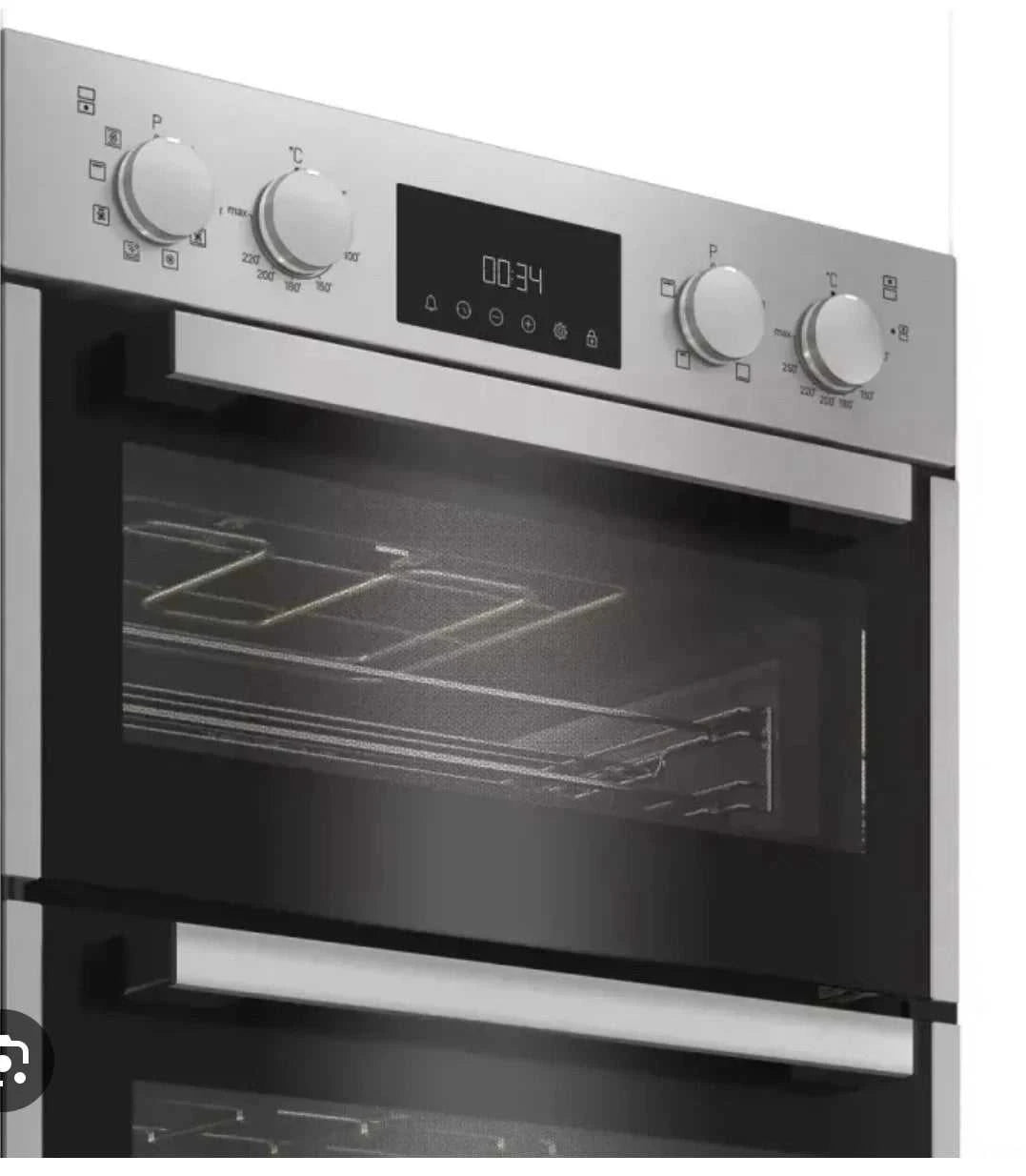 Hotpoint DIH 82D IX (03) Double Built-In Electric Oven in Stainless Steel - A/A Rated - (Ex Display) - HW182803