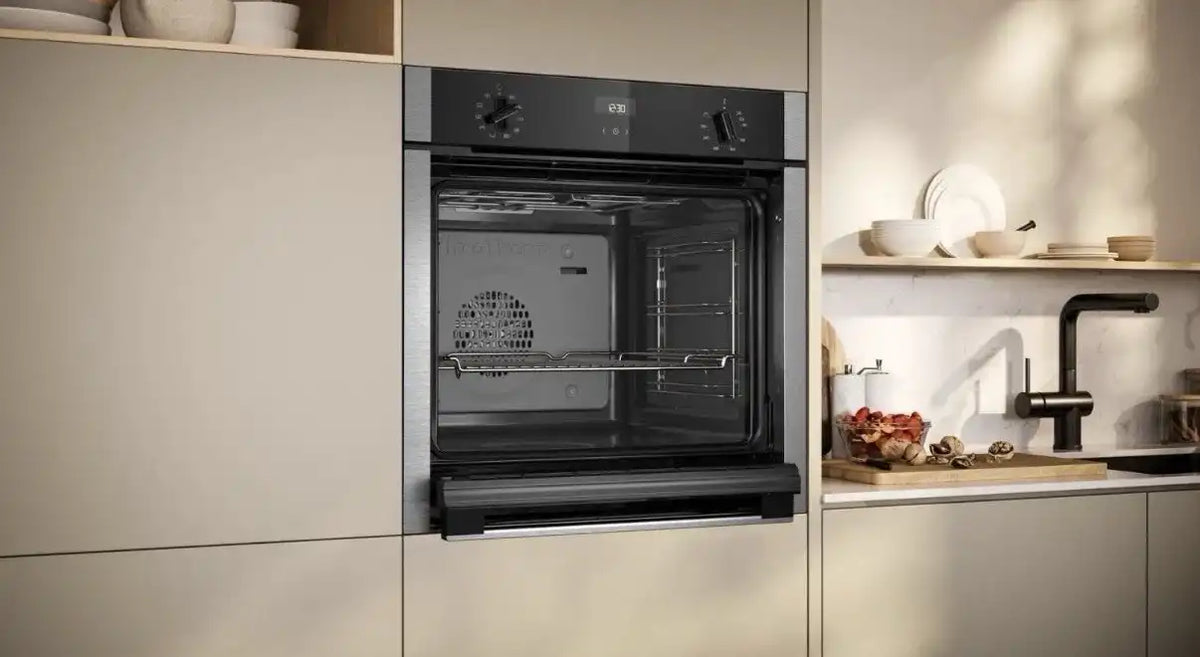 Neff N50 B3ACE4AN3B (65) Built in Slide & Hide Electric Single Oven in Stainless Steel - (Ex Display) - HW182865