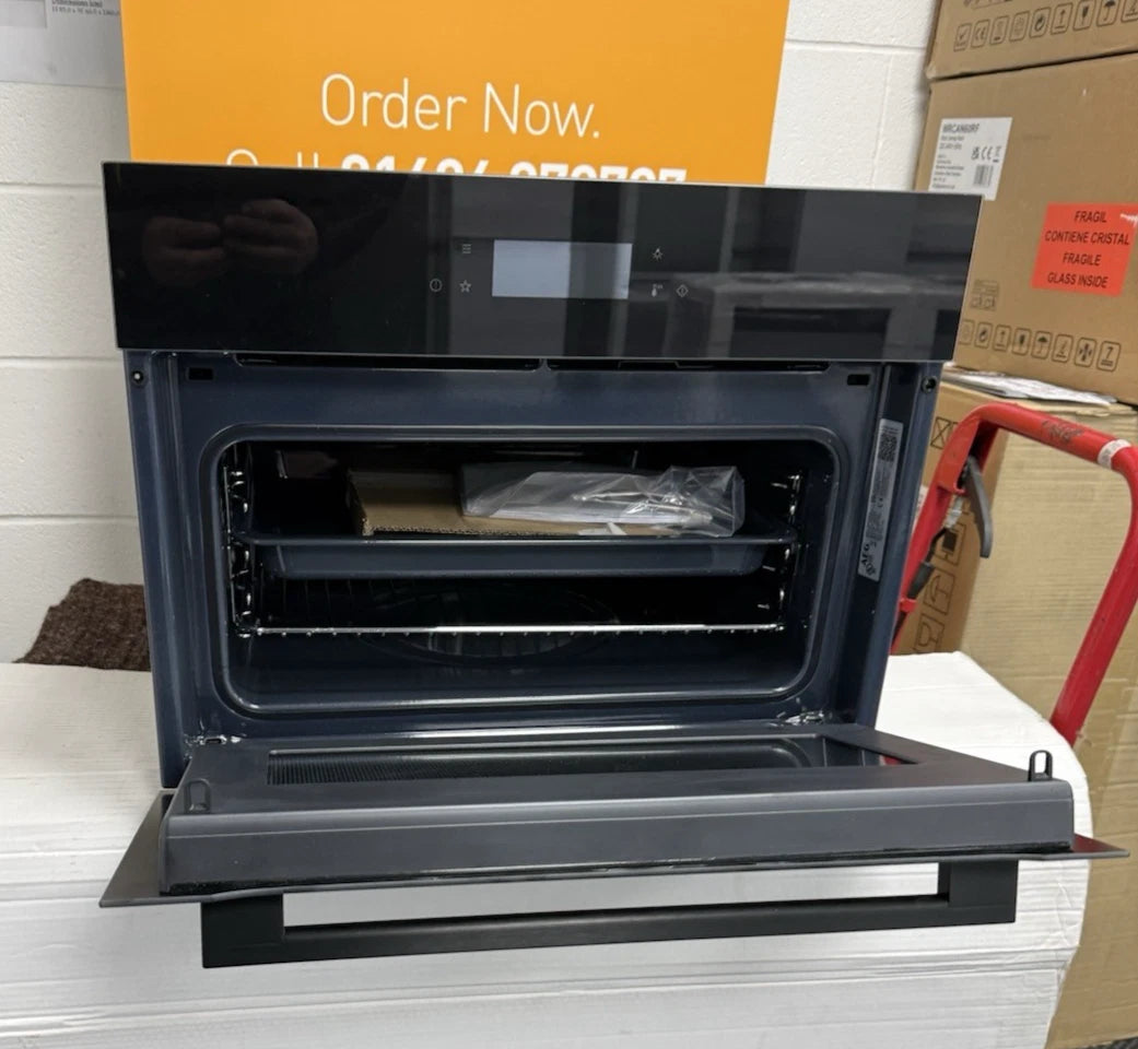 AEG KMK768080B (01) 7000 Series CombiQuick Built In Microwave Oven with Enamel Cleaning in Classic Black - (Ex Display) - HW181901