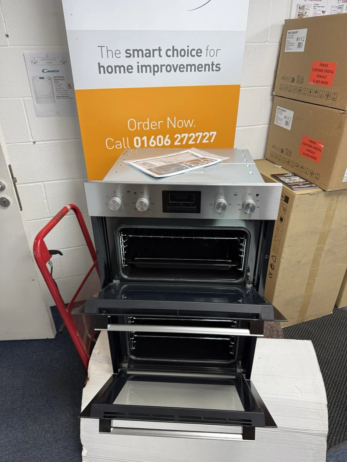 Zanussi ZOD35661XK (70) Built-in Electric Double Oven in Stainless Steel - A/A Rated - (Ex Display) - HW181970