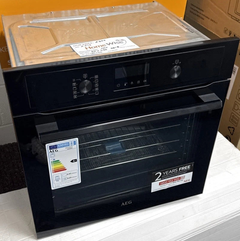 AEG BPX535A61B (63) 3000 Built-in Single Electric Oven with AirFry and Pyrolytic Self Cleaning - A+ Rated - (Ex Display) - HW182656